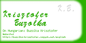 krisztofer buzolka business card